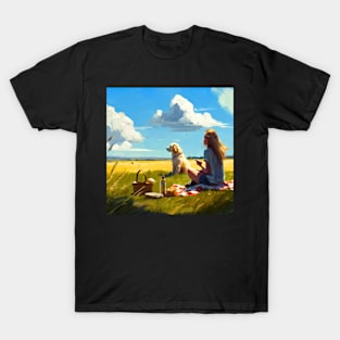 Going on a picnic with a loyal companion T-Shirt